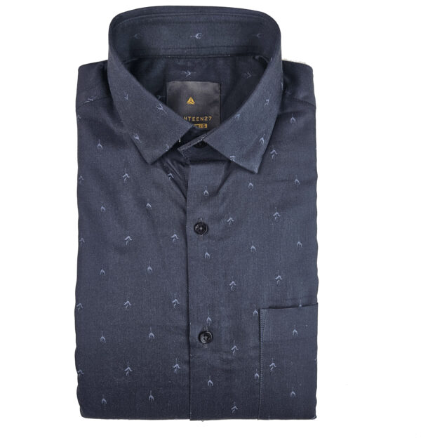 Jacquard Motif Full Sleeves Shirt