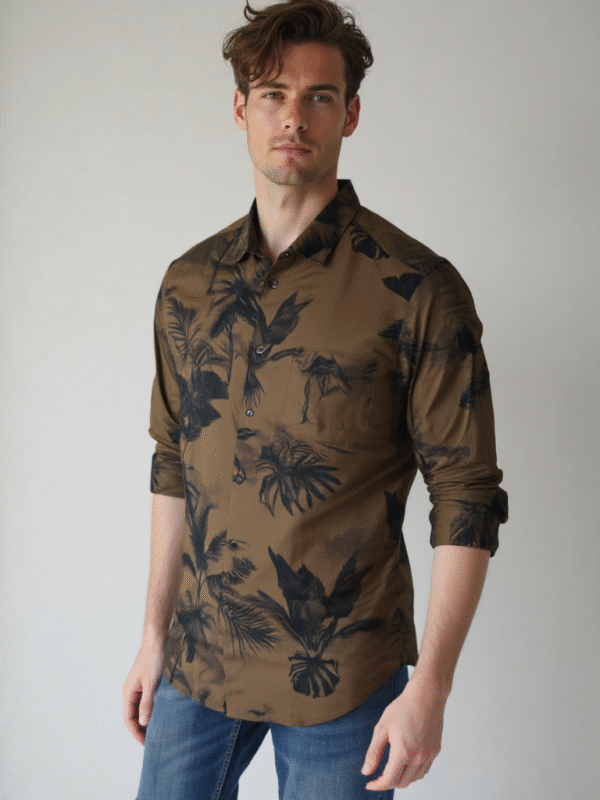 Full Sleeves Printed Cotton Shirt