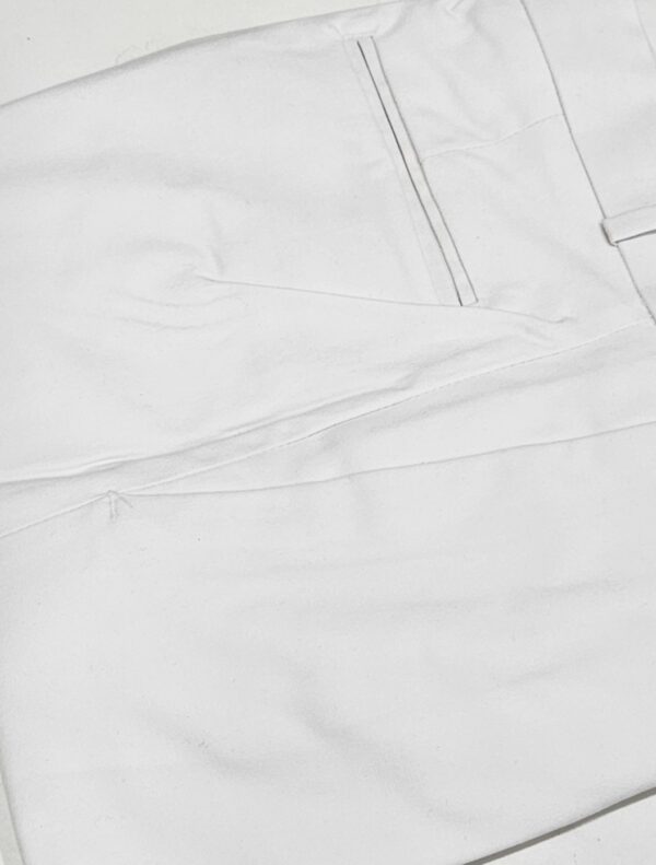 Premium 4-Way Lycra white Formal slim fit Trousers